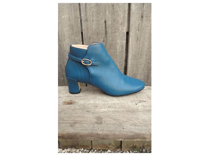 Botines de cuero azul Repetto - vista 8