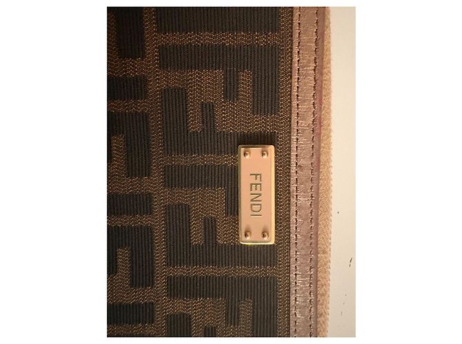 Portafoglio Fendi Monogramma Marrone e Oro Gold hardware - vista 4