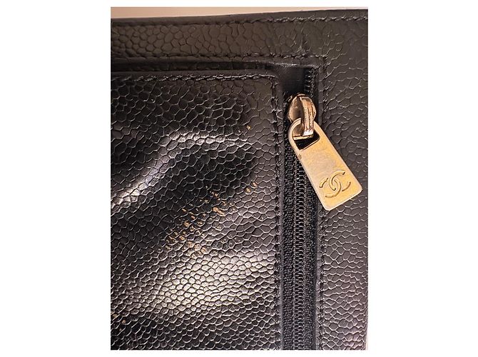 Timeless Chanel black leather wallet - view 4