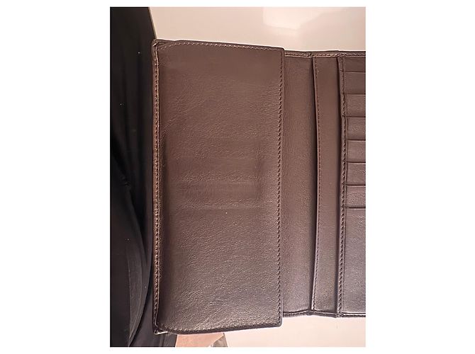 Cartera Gucci de cuero marrón con monograma y cierre de corazón Castaño - vista 5