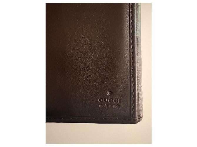 Cartera Gucci de cuero marrón con monograma y cierre de corazón Castaño - vista 7