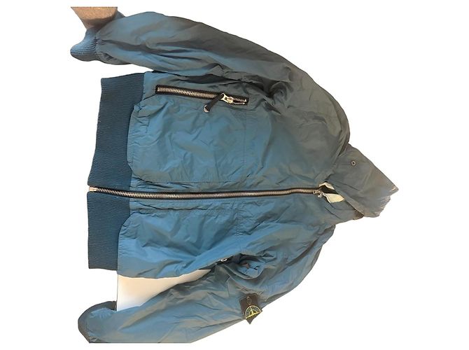 Giacca bomber Stone Island blu petrolio - vista 2