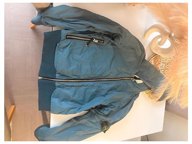 Giacca bomber Stone Island blu petrolio - vista 4