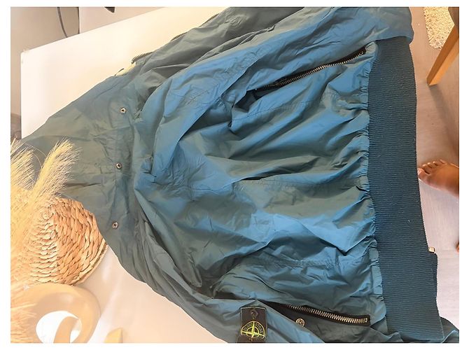 Giacca bomber Stone Island blu petrolio - vista 9