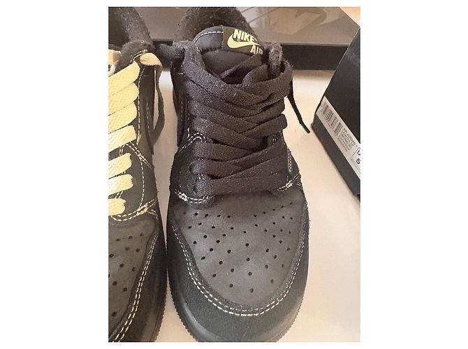 Sneakers Nike Air Jordan 1 Low Travis Scott Nero Bianco - vista 3