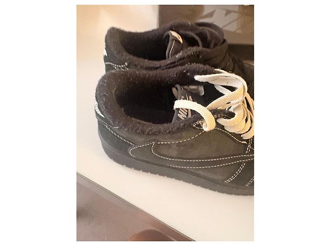 Sneakers Nike Air Jordan 1 Low Travis Scott Nero Bianco - vista 5