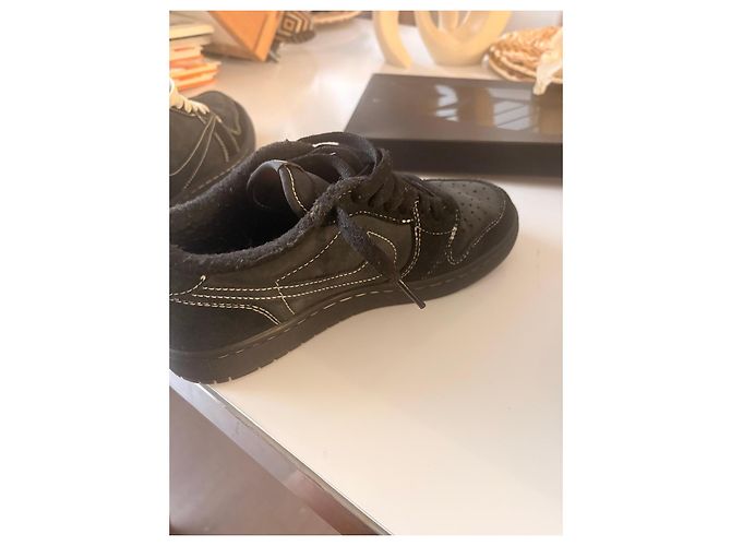 Sneakers Nike Air Jordan 1 Low Travis Scott Nero Bianco - vista 8