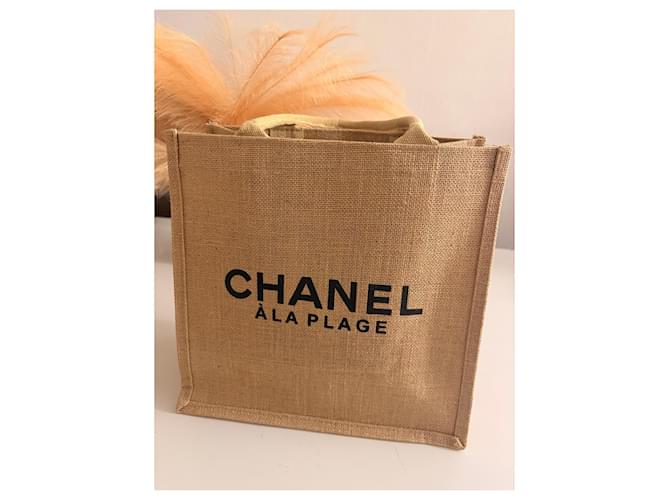 Chanel À La Plage Jute-Shopper Beige - Ansicht 2
