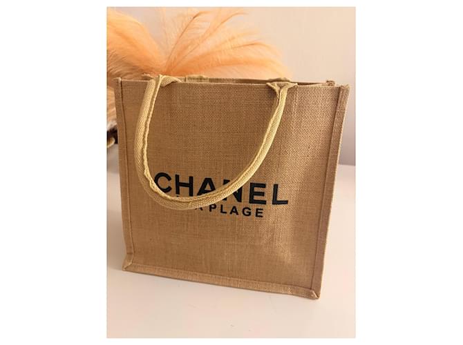 Chanel À La Plage Jute-Shopper Beige - Ansicht 3