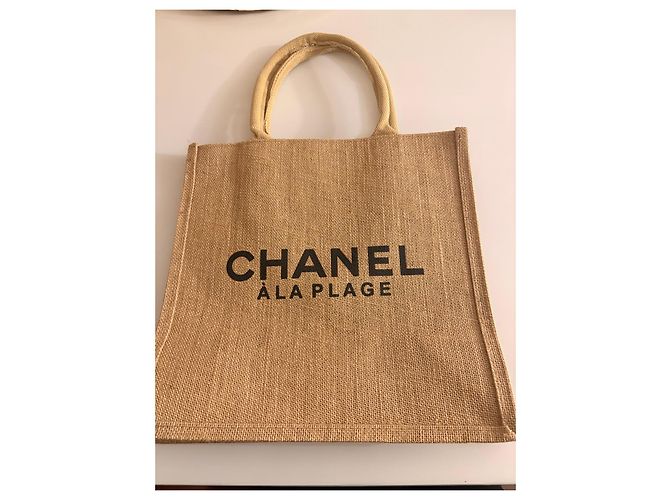 Chanel À La Plage Jute-Shopper Beige - Ansicht 6