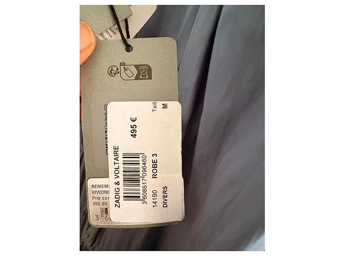 Vestido corto de seda azul Zadig & Voltaire - vista 8