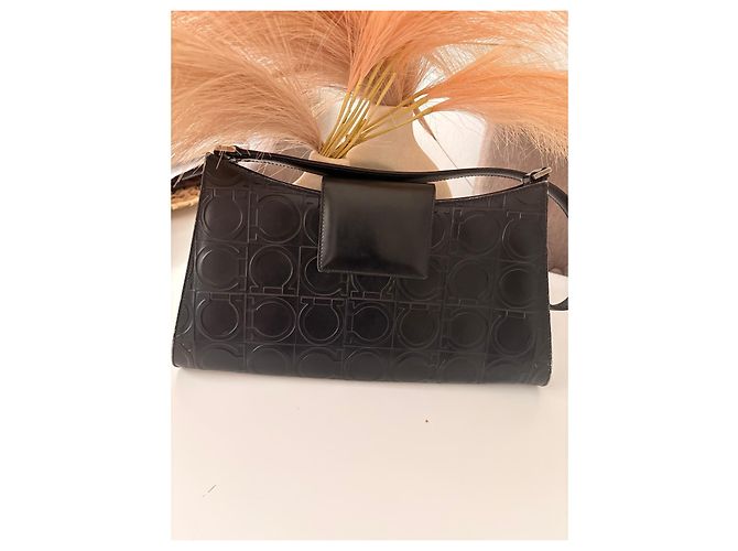 Borsa Gancini in pelle nera Salvatore Ferragamo Nero - vista 2