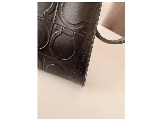 Borsa Gancini in pelle nera Salvatore Ferragamo Nero - vista 3
