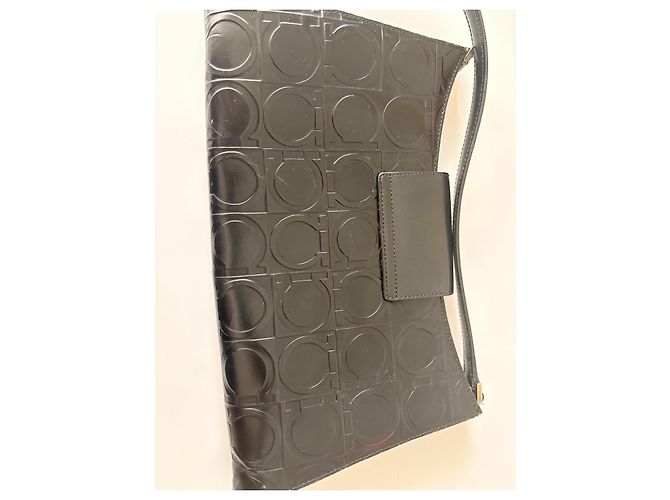 Borsa Gancini in pelle nera Salvatore Ferragamo Nero - vista 6