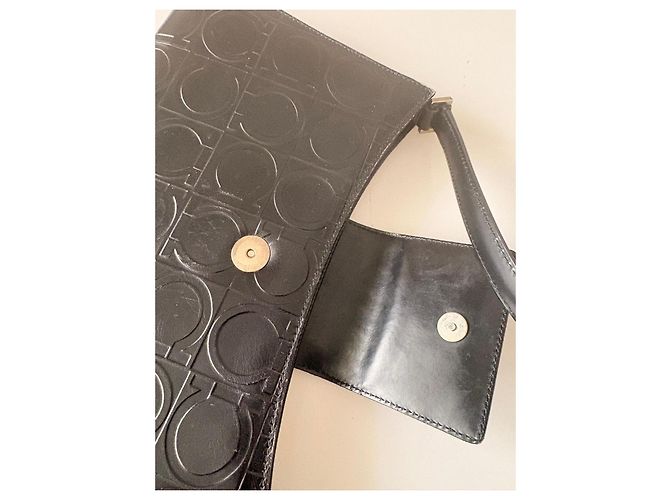 Borsa Gancini in pelle nera Salvatore Ferragamo Nero - vista 9