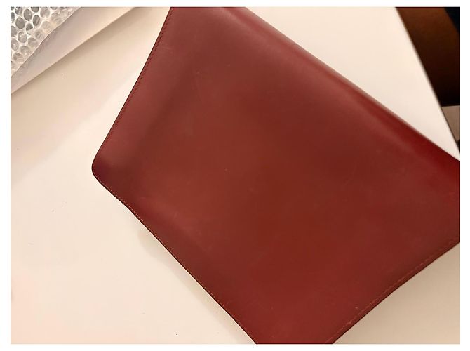 Clutch Cartier de cuero burdeos - vista 5