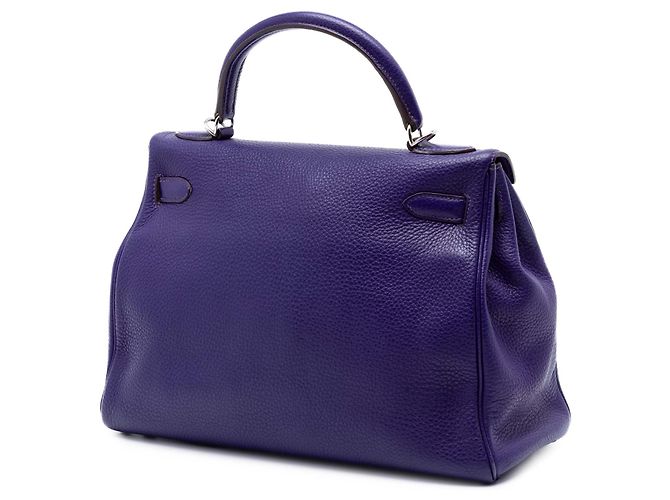 Hermès Purple Clemence Kelly II Retourne 32 Porpora - vista 2
