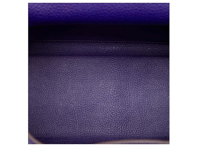 Hermès Purple Clemence Kelly II Retourne 32 Porpora - vista 4