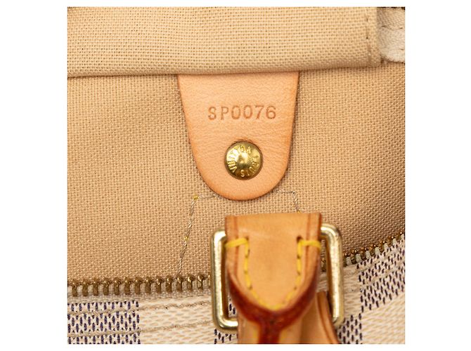 Louis Vuitton White Damier Azur Speedy 30 Bianco - vista 5