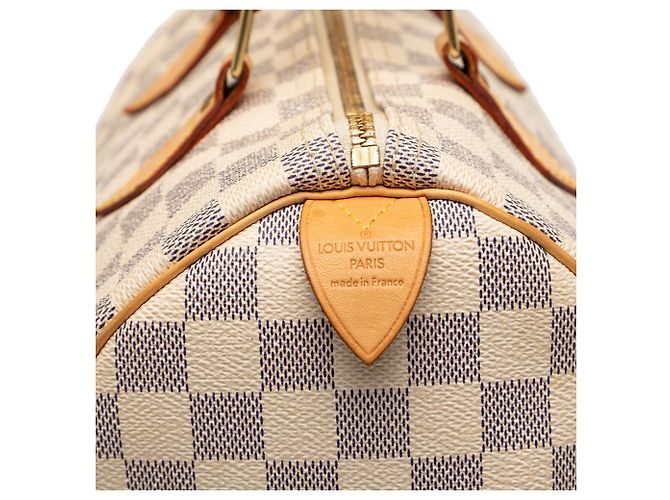 Louis Vuitton White Damier Azur Speedy 30 Bianco - vista 6