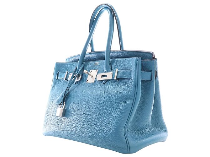 Hermès Blue Togo Birkin Retourne 30 Blu chiaro - vista 12