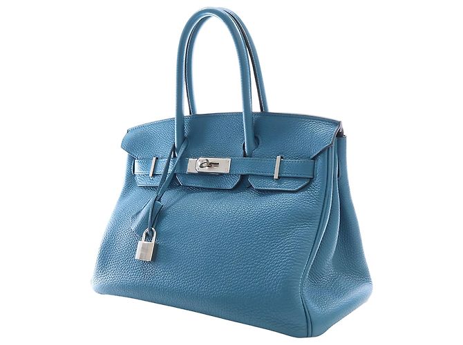 Hermès Blue Togo Birkin Retourne 30 Blu chiaro - vista 3