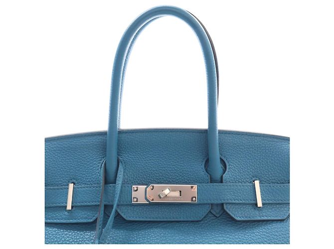 Hermès Blue Togo Birkin Retourne 30 Blu chiaro - vista 6