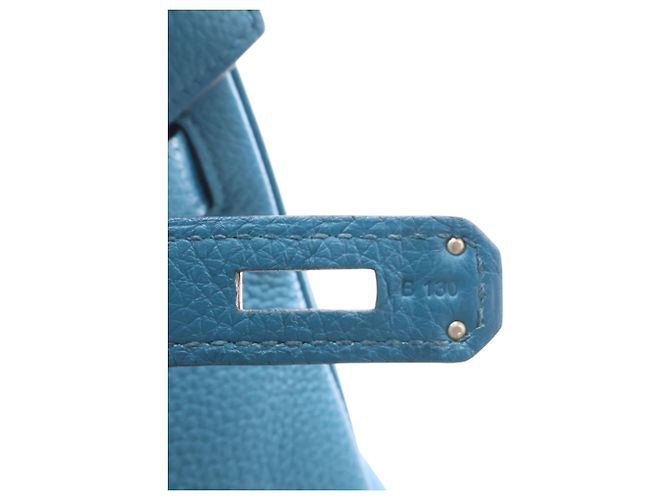 Hermès Blue Togo Birkin Retourne 30 Blu chiaro - vista 7