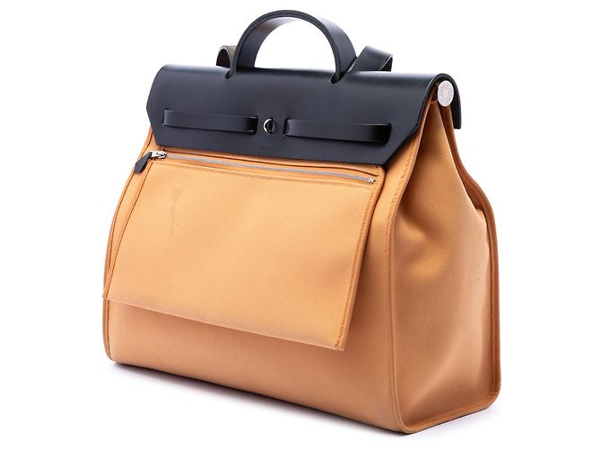 Hermès Orange Toile Herbag Zip 39 Arancione - vista 2