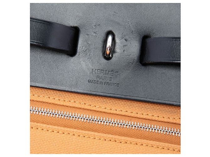 Hermès Orange Toile Herbag Zip 39 Arancione - vista 5