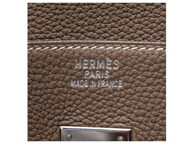 Hermès Brown Togo Birkin Retourne 35 Marrone Taupe - vista 5