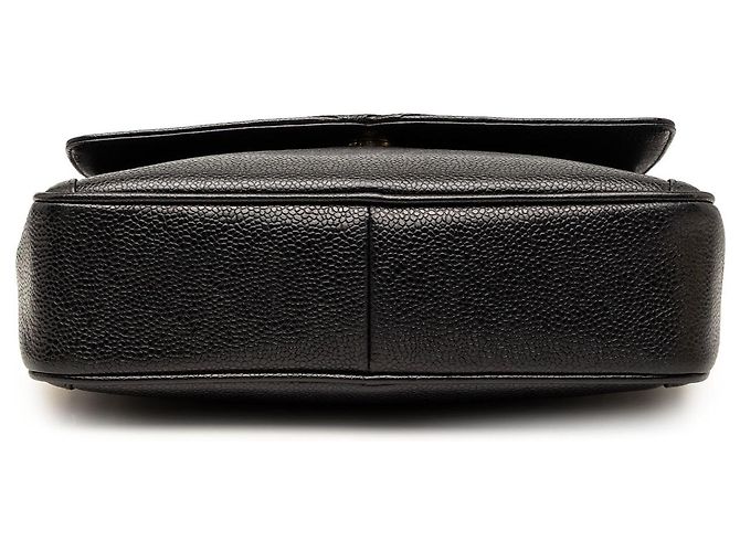 Borsa Camera Chanel Black CC Caviar Front Pocket Bijoux Chain Nero - vista 3