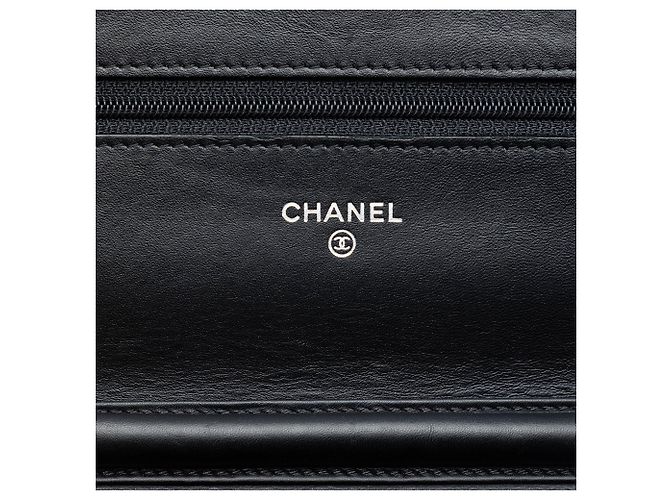 Wallet On Chain Portafoglio Chanel Black CC Patent On Chain Nero - vista 5