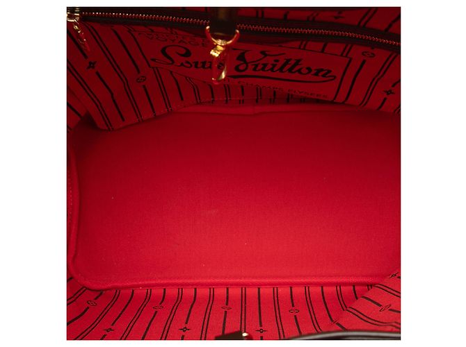 Louis Vuitton Marrone Damier Ebene Neverfull MM - vista 4