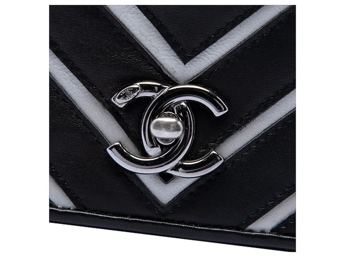 Chanel Black Small Chevron Lambskin Couture Flap - view 5