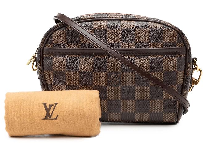 Louis Vuitton Marrone Damier Ebene Ipanema Pochette - vista 8