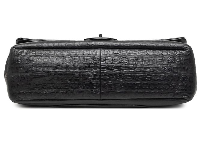 Chanel Black Maxi Embossed Calfskin 31 Rue Cambon Reissue 2.55 Double Flap Nero - vista 3