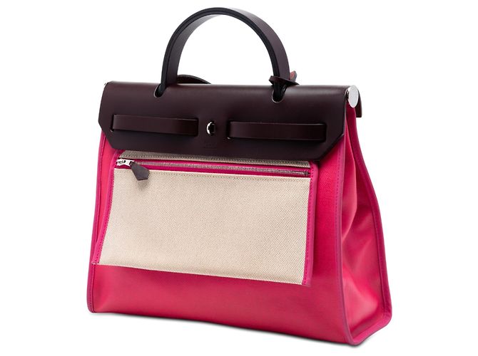 Hermès Pink Toile H Berline Herbag Zip 31 Rosa - vista 2