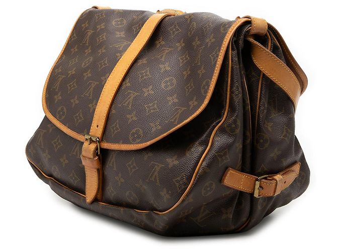 Louis Vuitton Marrone Monogram Saumur 35 - vista 2