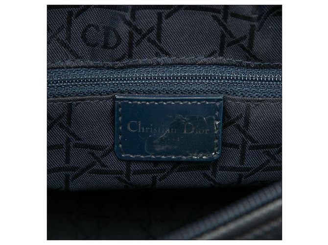 Lady Dior in blauem Cannage-Denim, Größe Medium Marineblau - Ansicht 5