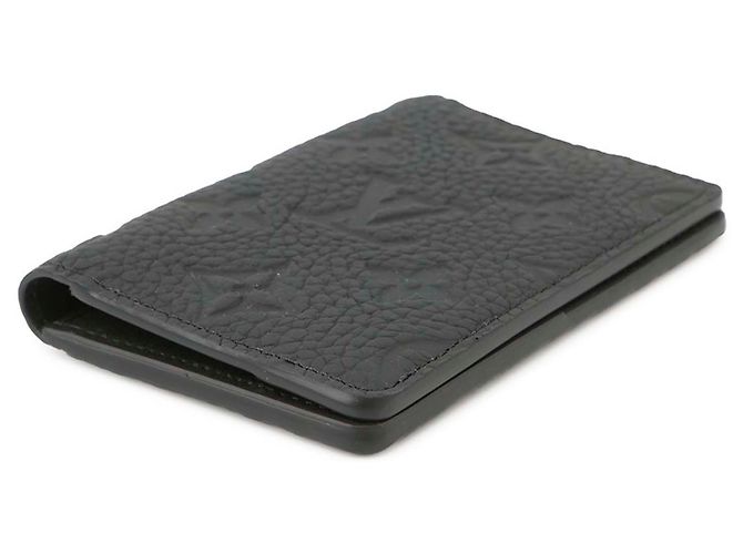 Louis Vuitton Black Monogram Taurillon Pocket Organizer Schwarz - Ansicht 3