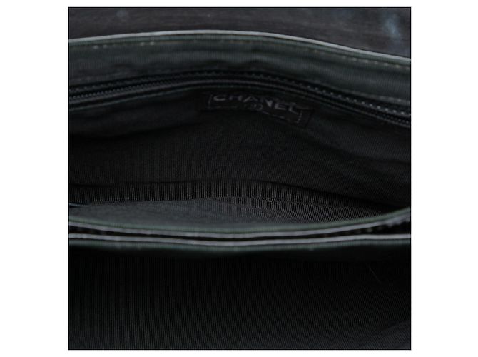 Chanel Black Chocolate Bar Patent Digital Flap Nero - vista 4