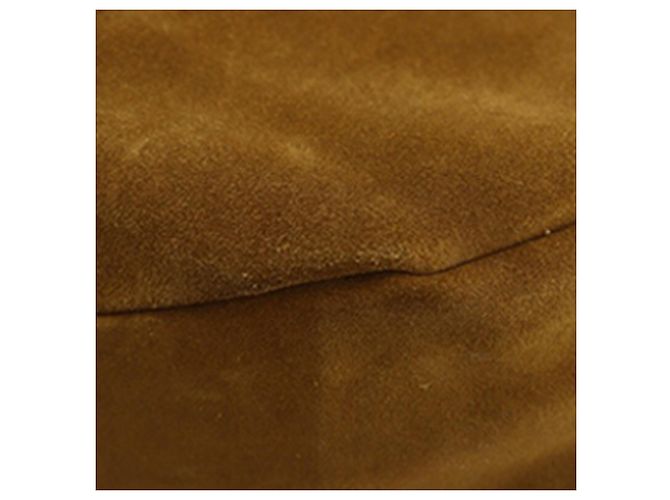 Salvatore Ferragamo Borsa a tracolla Ferragamo in scamosciato marrone con cuciture e nappe - vista 15