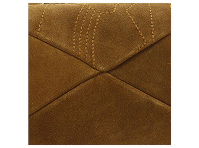 Salvatore Ferragamo Borsa a tracolla Ferragamo in scamosciato marrone con cuciture e nappe - vista 9