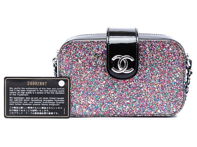 Camera Borsa a tracolla Chanel Multi Glitter Patent Evening On The Moon Multicolore - vista 7