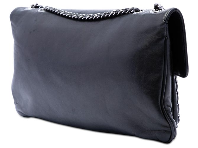 Chanel Black Lambskin Giant Mademoiselle Turnlock Flap Nero - vista 2