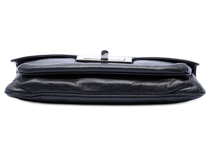 Chanel Black Lambskin Giant Mademoiselle Turnlock Flap Nero - vista 3