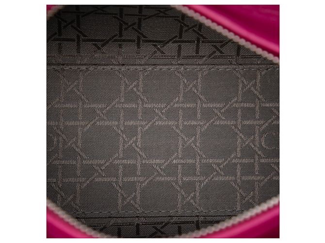 Lady Dior in agnello cannage rosa, misura Medium - vista 4