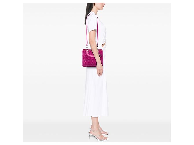Lady Dior in agnello cannage rosa, misura Medium - vista 6