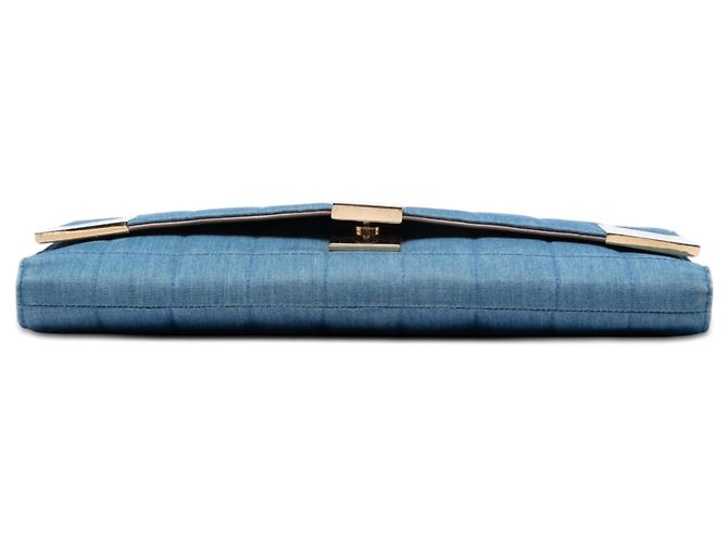 Chanel Blue CC Chocolate Bar Denim Flap - vista 3
